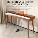 Digital Piano 88 Key Semi Weighted Keyboard,Full-size Electric Piano for Beginners,with Sheet Music Stand,Pedal,Power Adapter,Headphone Mode,USB-MIDI (KU-3506 Digital Piano with Stand)