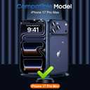 UniqueMe Compatible for 3 Pack iPhone 17 Pro Max Camera Lens Protector - [Drop Protection] Anti Scratch Full-Coverage Tempered Glass Camera Cover Screen [Periodic Quality Upgrading] (Transparent)