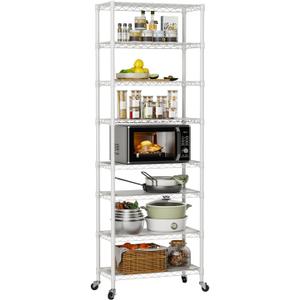 Golpart 8Tier Adjustable Storage Shelves Metal Wire Shelving Standing Shelf, 8-tier-12"Dx22"Wx72"H