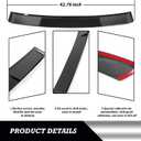 Roof Spoiler Compatible with 2021-2025 for Lexus IS300 Sedan Base 2021-2025 for Lexus IS350 Sedan Base/F Sport 2022-2025 for IS500 F Sport Performance Gloss Black Rear Roof Spoiler
