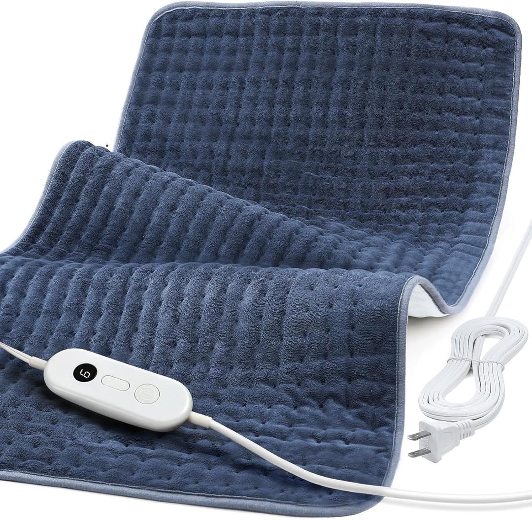 Heating Pad for Back Pain Relief, 17" X 33" XXX-Large Heating Pads for Cramps,Electric Heating Pad XL with 6 Fast Heating Settings,Moist Dry Heat Options,Auto-Off,Machine Washable