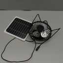 Solar Panel Powered Fan Mini Exhaust Fan for Greenhouse Motorhome House Chicken House Outdoor Ventilation Equipment Ventilator for Pets