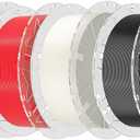 Creality PLA Filament 1.75mm Bundle 4Kg, Hyper RFID 3D Printer Filament, High Speed 30-600mm/s, 4 Pack 1Kg Spool(2.2lbs) Multi-Color PLA, Fits for Most 3D Printers (Black,White,Red,Blue)