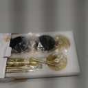 Gold Candlestick Holders Set of 6, Weighted, Metal Taper Candle Stick Holders, Vintage Christmas Brass Home Decor for Table, Mantel, Room Decorations Housewarming Gift Gold-6