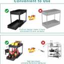 DEKAVA Under Sink Organizer 2 Pack, Bathroom Cabinet Organizer, 2 Tier Sliding Cabinet Basket Organizer Drawer, Multi-Purpose Bath Collection Baskets for Bathroom (Black)