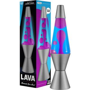 Lava Lamp - 14.5" Cosmic Wave - The Original Motion Light - Purple Wax and Blue Liquid - Item #2633