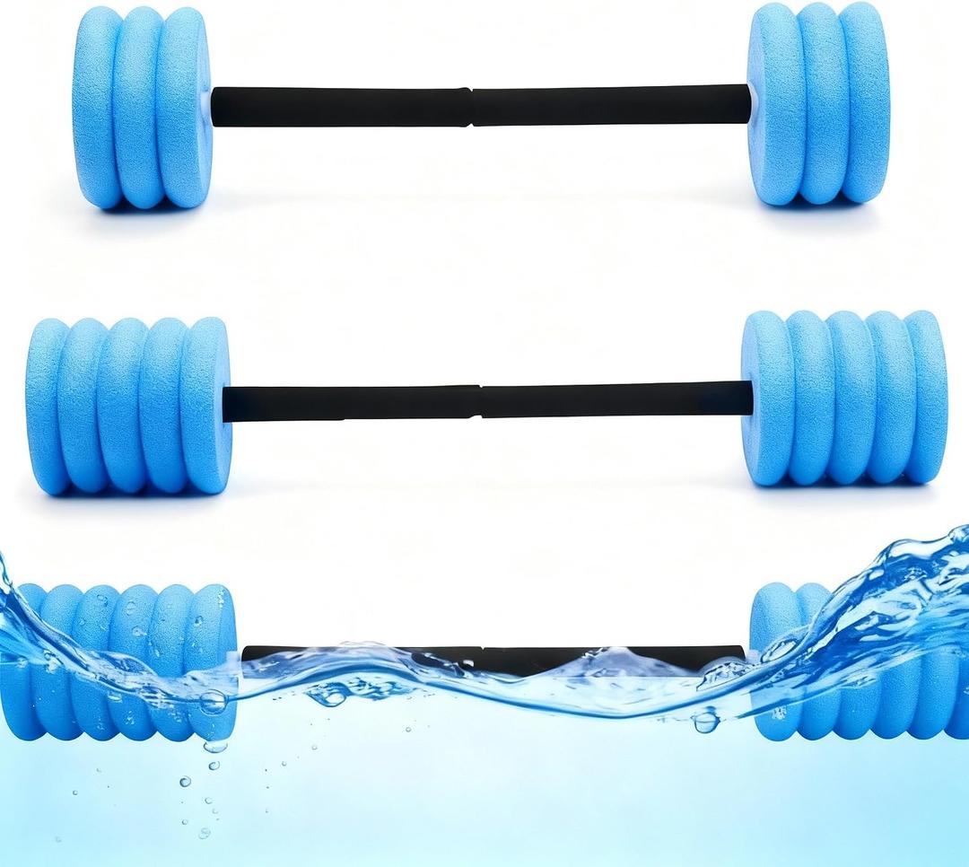 Soulchen 3 Pack Swim Barbells Long Aquatic Exercise Dumbbells Eva Foam Water Weights Dumbbell Pool Exercise Equipment for Adults for Pool Strength Training Workouts Loss