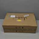 Wellmet Lamp Shades,Small Chandelier Shades ONLY for Candle Bulbs,Clip-on Drum Lampshades,Set of 6, 5.5"x 5.5"x5",Black Gold