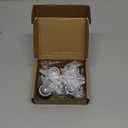 1-1/2 Inch Fixed Caster Wheels Set of 4, Heavy Duty Industrial Casters, Silent Rigid Plate Casters, Furniture Casters for Hardwood Floors, Load Capacity 200 Lbs, Non Swivel