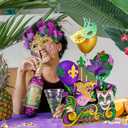 Cheerland Clearance Mardi Gras Table Decorations Mardi Gras Centerpiece for Masquerade Carnival Float New Orleans Party Decoration Mask Fat Tuesday Supplies Festival Purple Green Gold Birthday Decor