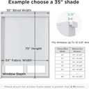 Joydeco No Drill Blackout Roller Shades, 26" W x 75" H, White