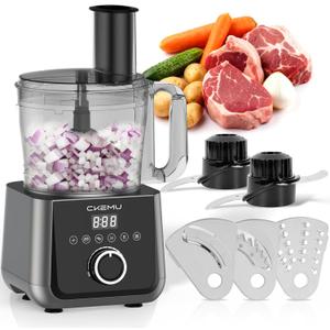 12 Cup Smart Food Processor, Electric Food Chopper Slicer