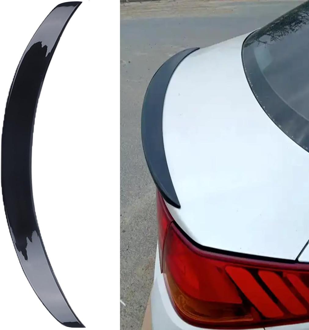 MUCO Trunk Lid Rear Spoiler Compatible with Kia K5 LX LXS GT EX All Models 2021 2022 2023 Gloss Black-JDM Akasaka Style Trunk Spoiler Wing-Gloss Black FD Style