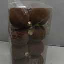 Wironlst Velvet Ornaments for Christmas Tree, 3 Style Flocked Matte Velvet Christmas Ball Ornaments, Shatterproof Decor for Xmas Tree Wedding Holiday Party Home (3.15" 16pcs Coffee)