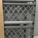 MYPET North States Paws Portable Pet Gate: 26-40" Wide. Pressure Mount. No Tools Needed. Made in USA, 23" Tall, Expandable, Durable Dog Gates for Doorways, Fieldstone Gray