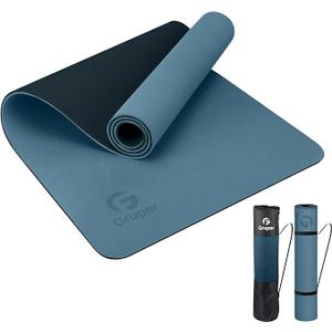Gruper Yoga Mat Non Slip, Eco Friendly Fitness Exercise Mat with Carrying Strap,Pro Yoga Mats for Women,Workout Mats for Home, Pilates and Floor Exercises, Size: 0.24*24*72 Inches