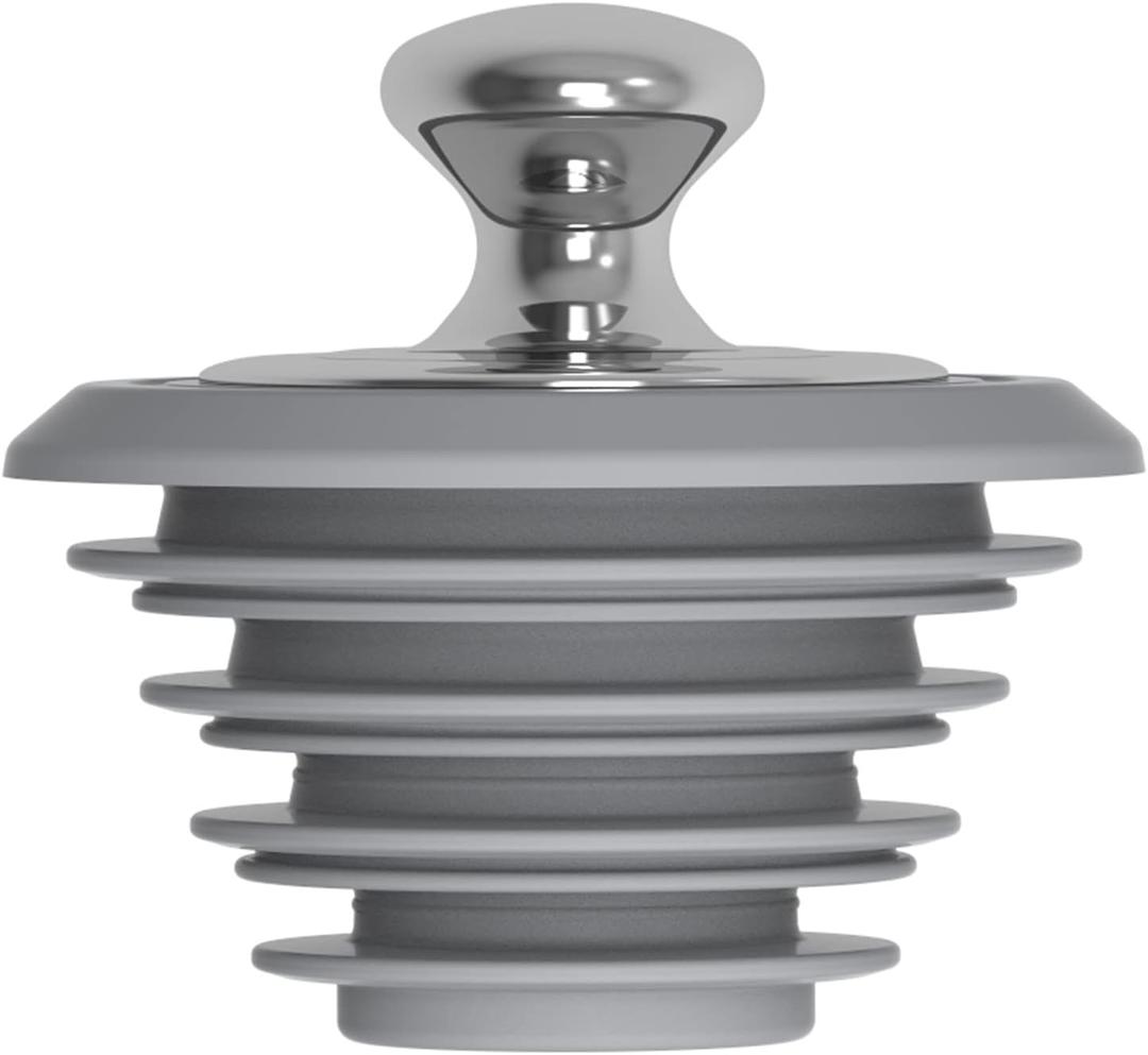 Silicone Bathtub Stopper, Washbasin Drain Plug, Bathtub Plug(Patented Design) (Gray)