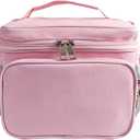 Travel Carrying Case Compatible with Yoto Player Bluetooth Speaker and Headphone Accessories, Card Holder Holds up to 80 Cards with Shoulder Strap, Bag Only (Pink)