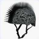 Raskullz Doodle Mohawk Bike Helmet, Black, Child 5+ (50-54cm)