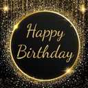 SJOLOON Birthday Backdrop Gold Photo Backdrop for Men Women Birthday Party Decoration Photoshoot 12707 (7x5FT)