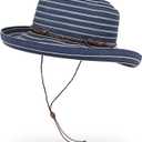 Sunday Afternoons Vineyard Hat, Sun Hats for Women - UPF 50+ UV Protection, Breathable, Adjustable Wide Brimmed, Ideal for Gardening, Beach, Summer Cute Stylish Bucket Sunhat, Navy, Large
