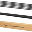 48 Inch Ceiling Fan Downrod with UL Wires, Matte Black, 1-Inch Diameter, Unthreaded