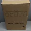 Zarbitta 5-Light Bathroom Light Fixtures, Black Modern Vanity Lights with Clear Glass Shade, Bathroom Wall Lamp for Mirror Kitchen Living Room Hallway Cabinet Porch