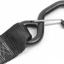 PowerTye Cam Buckle Tie Down Straps  2 inch x 12ft Straps with Latch Hooks  Ideal for Motorcycle, ATV, Trailers, and Truck Bed Cargo  600 lb WLL & 1,800 lb Break Strength  USA Made, Black (Pair)