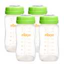 Matyz 4-PACK Breastmilk Storage Bottles With Lids (Green, 8oz Each) - Wide Mouth Breastmilk Collection Storage Bottle - Leakproof Breast Pump Bottle for Spectra Medela Philips Breast Pumps