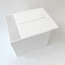 White Acrylic Card Box w/Slot, Thick DIY Wedding Box Blank No Print, Large 10x10x7 in, for Reception Decoration Fundraiser Money Box Election Ballot Graduation Keepsake Party Favor