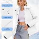 WULFUL Women's Winter Coats Lightweight Warm Thicken Puffer Jacket Waterproof Quilted Winter Jackets with Removable Hood (Large, White)