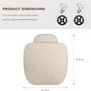 Car Seat Cover for Front Seats, Breathable Linen Seat Cushion Protector with Storage Pockets, Anti-Slip Front Seats Bottom Pad Mat for Sedans SUVs Trucks, Car Accessories (Front, Beige)