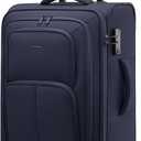 LOVEVOOK Carry On Luggage 22x14x9 Airline Approved, 22 Inch Softside Suitcases with Spinner Wheels, Lightweight Carry-on Suitcase with TSA Lock for Women Men, Large Luggage for Travel Business Trip
