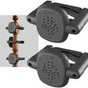 BBsecure Baby Gate Banister Adapter, Wall to Banister Mounting Kit for Baby Gates, 2 Pack No Hole Stairway Safety Adapter, Compatible with Mesh & Metal Gates on Posts 1.5"–3.5" Wide, Black