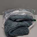 Turquoize Chenille Bathroom Rugs Set - Non-Slip Bath Mats for Bathroom Floor, Kitchen/Entryway (20" x 32" and 17" x 24"), Stone Blue