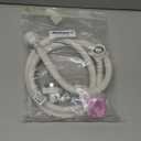 Washing Machine Inlet Hose, Burst Proof Washing Machine Water Inlet Pipe, Washer Pipe with Connectors, Water Inlet Connection Supply Line, White Long Universal PVC Hose (1.5 m/ 5 ft)