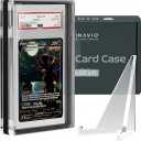 Dinavio Crafthouse PSA Graded Card Display Acrylic Case for Standard PSA and CGC Slabs - Slab Case - PSA Card Case - Graded Card Display Case - Updated Dimensions - Stand Included (Black Border)