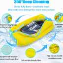 Shoe Washing Machine Bags, 2-Pack  360 Deep Cleaning, Protects Shoes & Washer, Self-Locking Zipper Design, Reusable Laundry Bags for Washing Two Pairs at Once (Yellow)