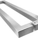 TOGU TG-R3030 Heavy Duty Commercial Grade 450mm/18 inches Square/Rectangle Shape Solid 1.2mm Thick Stainless Steel 304 Push Pull Door Handle, Full Brushed Stainless Steel Finish
