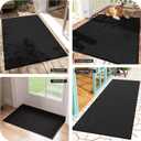 Front Door Mat 4' x 6', Low Profile Welcome Mat, Non-Slip Door Mat Outside Entrance, Resist Dirt Outdoor Mats, Heavy Duty Commercial Floor Mat for Entryway Indoor Outdoor, Black 1-Pack