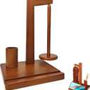 Yarn Holder for Crocheting Wooden Yarn Rack Stand with Phone Stand, Crochet Hook Storage and Magnetic Yarn Ball Holder Spinner