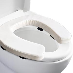Toilet Seat Cushion with 2-inch High-Density Foam Padded Toilet Cushion Toilet Seat Riser Waterproof PU Fabric-Suitable for Standard,Elongated Toilets(Beige)
