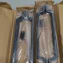 WEBI Rustic Gate Handle:11 Inch Cast Iron Sliding Barn Door Handle,Vintage Long Gate Pull Handle Fence Handle for Outdoor,Garage,Interior,Black,4 Packs