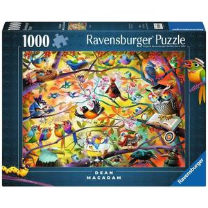 Ravensburger - Busy Birdies - 1000 Piece Jigsaw Puzzle - Birds with Attitude - Bright, Bold Birds in a Stunning Array of Colors - Frameable - Premium Quality - Puzzles for Adults