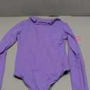 PUMIEY Women's Long Sleeve Bodysuit Mock Turtle Neck Body Suits Going Out Tops Sharp Collection (Lilac, XS)