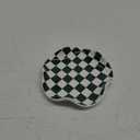 Checkered Spoon Rest for Kitchen Counter, Cooking Spoon Holder for Stove Top, Large Utensil Spatula Rest Tray, Cute Kitchen Gadgets Gift for Housewarmings Weddings (Green-White)
