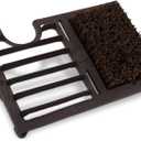 Boot Brush Scraper - Heavy Duty Outdoor Boot Cleaner & Shoe Scraper with Brushes for Clean Mud and Snow at Home, Farm, Stable, Angled Design, Vintage Rustic Shoe Scrapers(Brown)