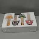 FirstGift 4 Pack Plant Self-Watering Stakes Terracotta Automatic Plant Waterer Devices Watering Globes Self-Watering Clay Planters Devices Perfect for Vacation Garden Plant Care (Mushroom)