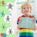 2 x Telescopic Suction Cup Easter Bunny Pop Tube Toy  Easter Egg Fillers Basket Stuffers Essentials Sensory Fidget Gifts Party Favors4pcs
