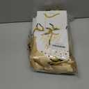 EQOREIIN Small Thank You Gift Bags 50pcs 5.5x2.5x4.7 Inches Small Gift Bags with Handles Bow Ribbon White Paper Bags for Party Favor, Mother's DayValentine's Day, Wedding, Baby Shower (White)